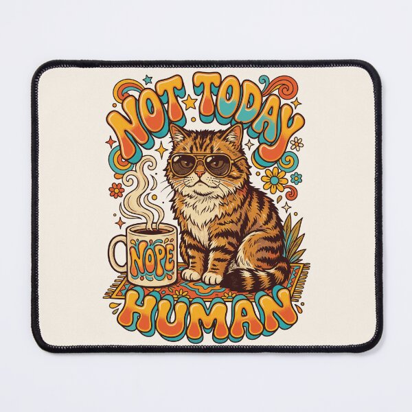 Item preview, Funny Retro Coffee Cat - Not Today Human designed and sold by legendaryskins.