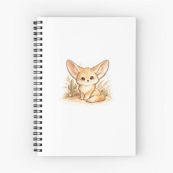 Item preview, Cute Fennec Fox Sitting in Desert Sand | Boho Premium Die-Cut Sticker designed and sold by DesertInkArt.