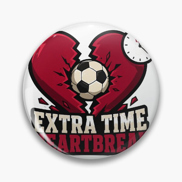 Item preview, Extra Time Heartbreak Cracked Heart Football Fan designed and sold by danielstirling.