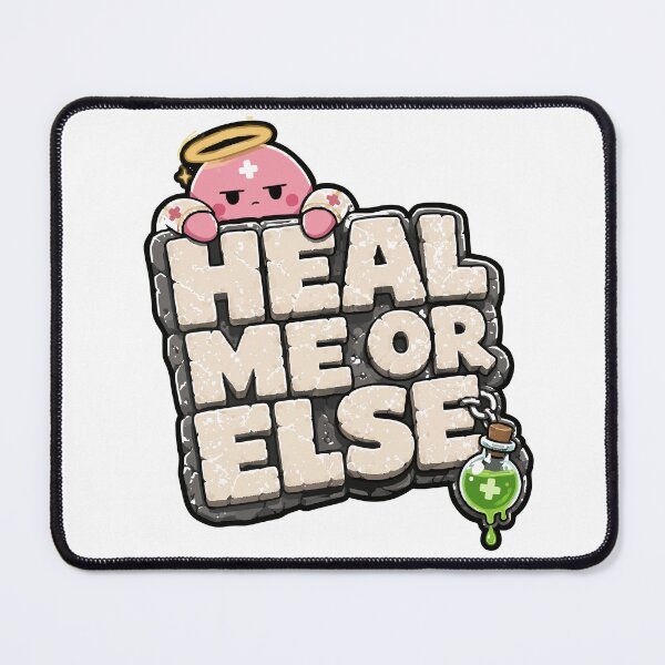 Item preview, Heal Me or Else Funny Healer Main Gamer Sticker designed and sold by danielstirling.