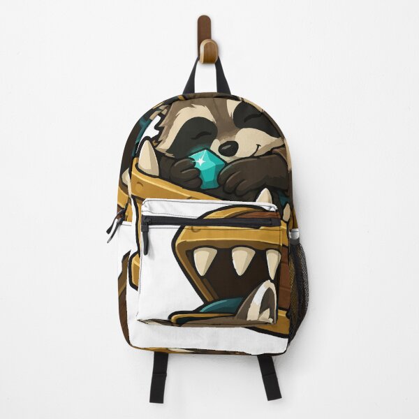 Item preview, Sleepy Raccoon Rogue Napping in a Mimic Chest designed and sold by danielstirling.