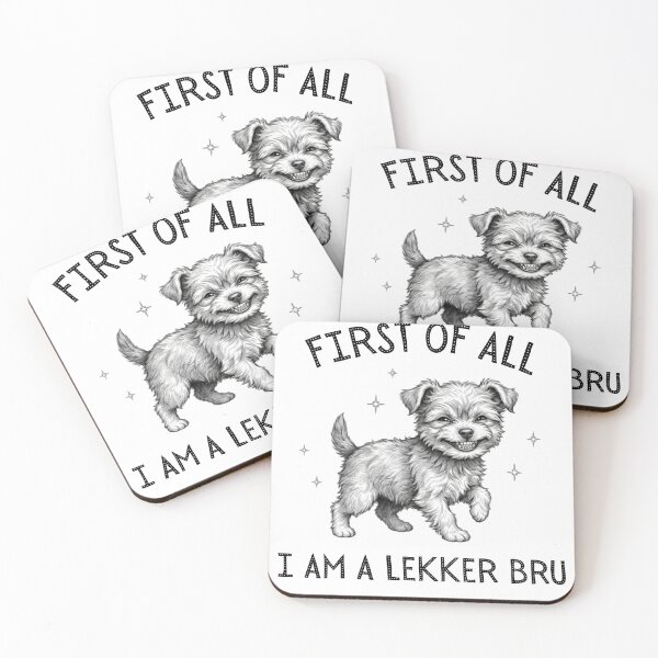 Item preview, Funny South African | "First of All I Am a Lekker Bru"  | Cute Puppy Graphic Shirt | SA Slang Gift | Dog Lover Gift designed and sold by chanzds.