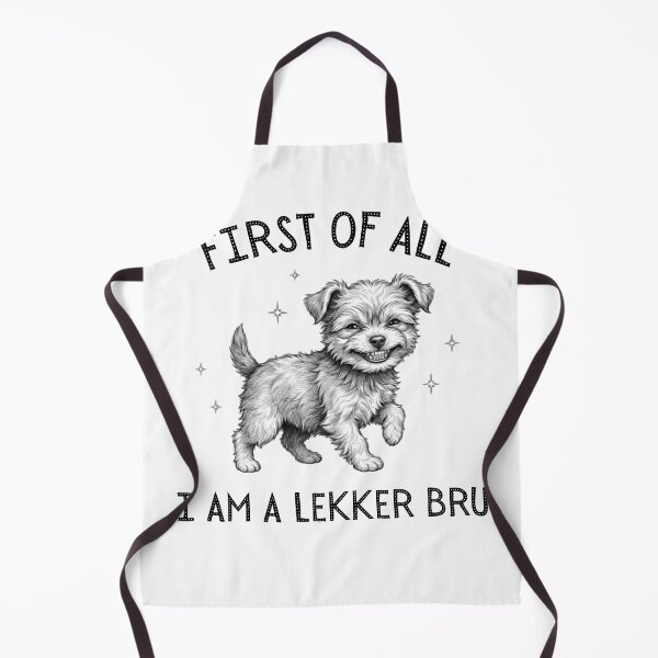 Item preview, Funny South African | "First of All I Am a Lekker Bru" | Cute Puppy Graphic Shirt | SA Slang Gift | Dog Lover Gift designed and sold by chanzds.