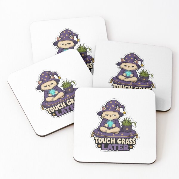 Item preview, Touch Grass Later Cozy Cat Wizard Gamer Cat designed and sold by danielstirling.