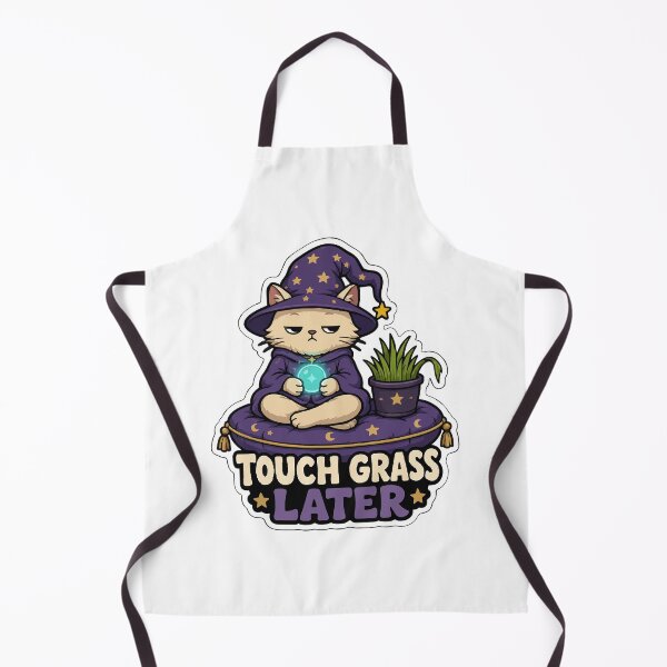 Item preview, Touch Grass Later Cozy Cat Wizard Gamer Cat designed and sold by danielstirling.