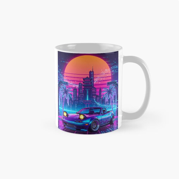Item preview, Vaporwave Cyberpunk City Widebody Pop Up Headlight Drop Top Tuner designed and sold by RevUpDesign.