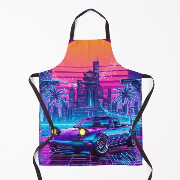 Item preview, Vaporwave Cyberpunk City Widebody Pop Up Headlight Drop Top Tuner designed and sold by RevUpDesign.