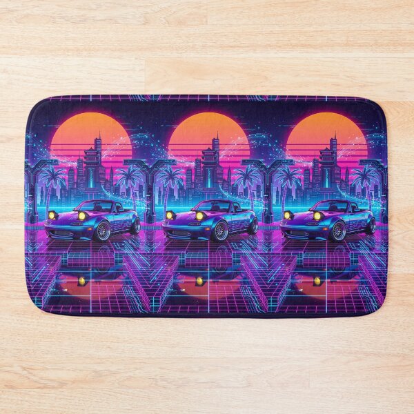 Item preview, Vaporwave Cyberpunk City Widebody Pop Up Headlight Drop Top Tuner designed and sold by RevUpDesign.