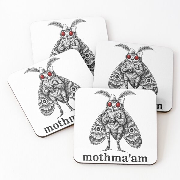 Item preview, Mothma'am Funny Mothman Drinking Coffee Cryptid Meme designed and sold by conggamenhatvip.