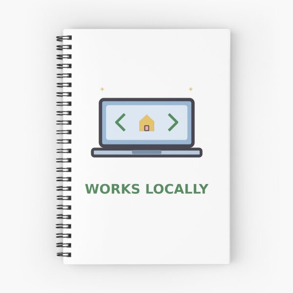 Item preview, Works Locally — Funny Programmer Laptop Design, Developer Gift designed and sold by QuirkyCartel.