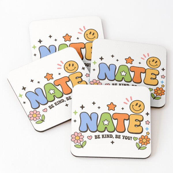 Item preview, Nate Retro Groovy Name | Be Kind Be You Cute Smiley Design designed and sold by looplandger.