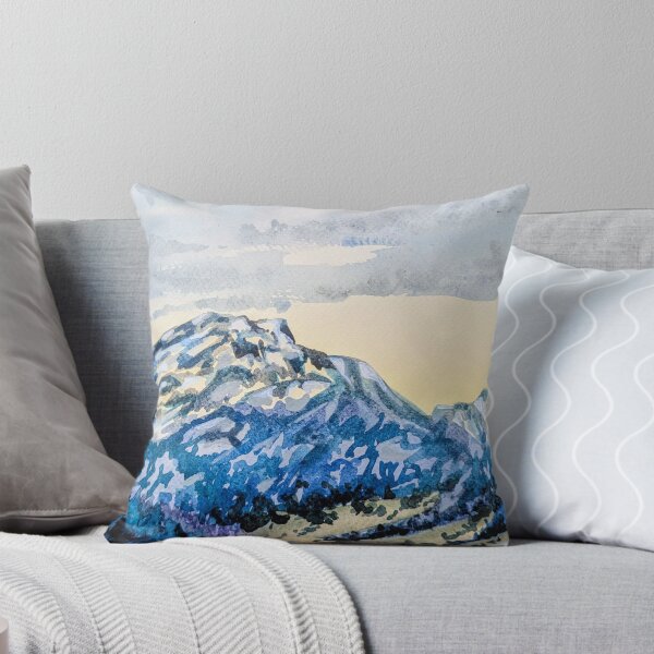 Item preview, Alpine view in blue and yellow designed and sold by Art-By-Rosalind.