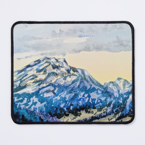 Item preview, Alpine view in blue and yellow designed and sold by Art-By-Rosalind.