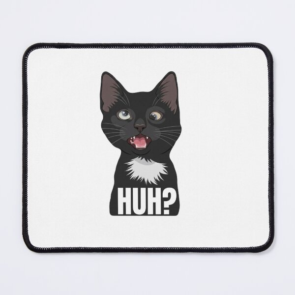 Item preview, Confused Black Cat HUH? Meme | Funny Tuxedo Cat Reaction Sticker designed and sold by SoftPawsAtelier.