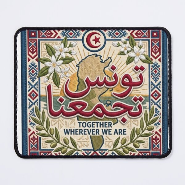 Item preview, تونس تجمعنا | Tunisia Heritage Embroidered Patch designed and sold by Salma.Store.