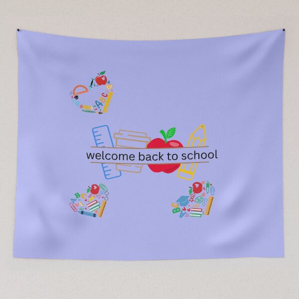 Item preview, Welcome Back to School Supplies and Apple Illustration.  designed and sold by DodoCraft3.