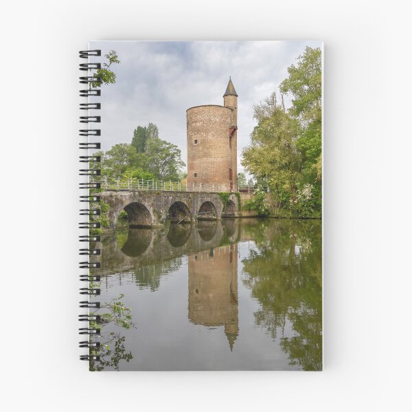Item preview, Bruges, Belgium - Landscape of Gunpowder Tower and Lover's Bridge Reflection designed and sold by jrtwynam.