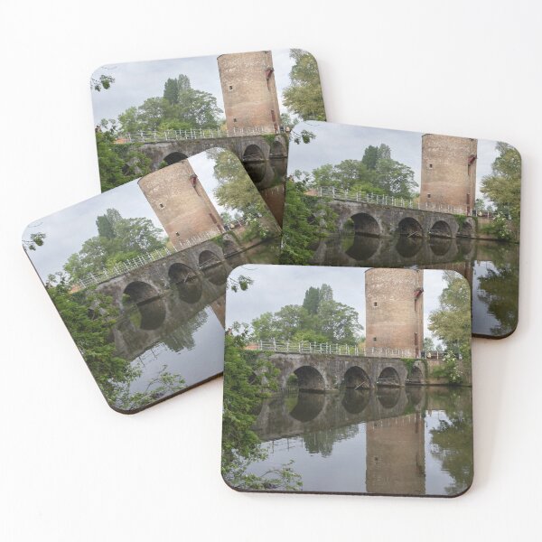 Item preview, Bruges, Belgium - Portrait of Gunpowder Tower and Lover's Bridge Reflection designed and sold by jrtwynam.
