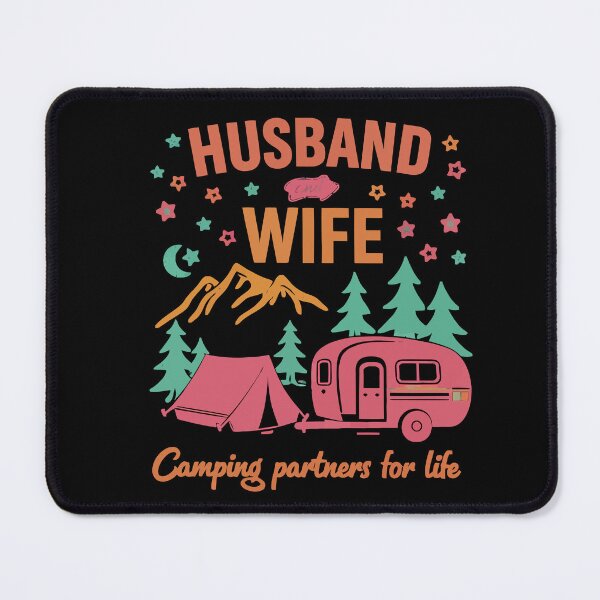 Item preview, Husband And Wife Camping Partners American Flag Camper Art designed and sold by BendyBeasts.