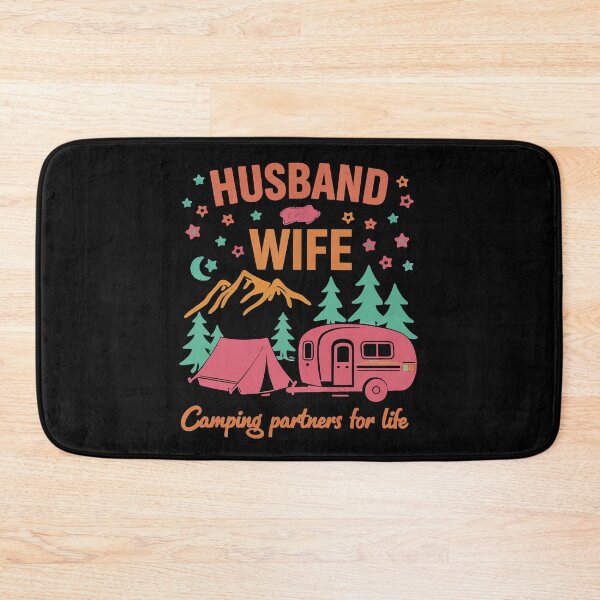 Item preview, Husband And Wife Camping Partners American Flag Camper Art designed and sold by BendyBeasts.