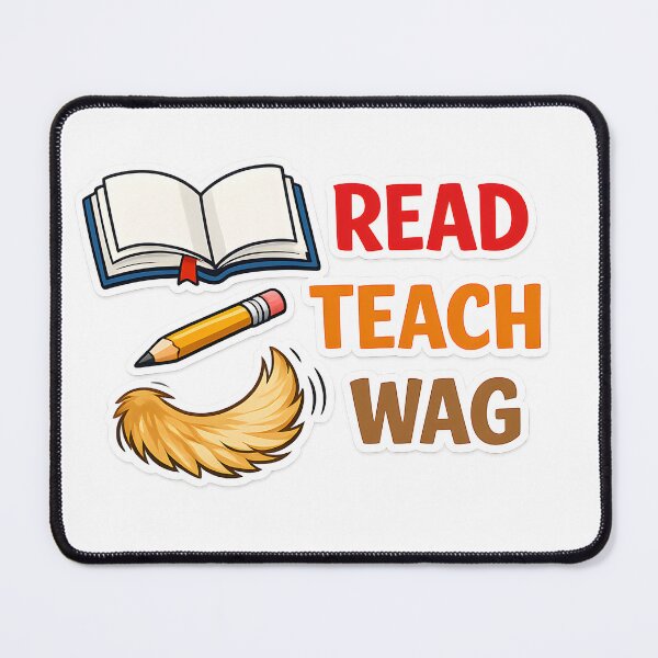 Item preview, Read Teach Wag – Funny Dog Lover Teacher Reading Design designed and sold by Sahil Randhawa.