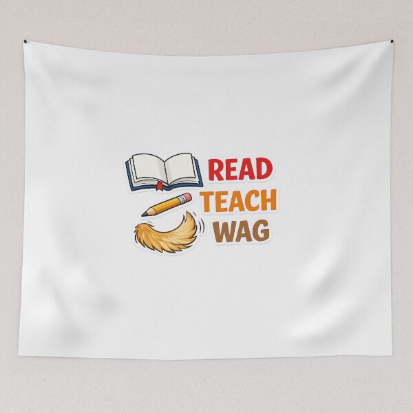 Item preview, Read Teach Wag – Funny Dog Lover Teacher Reading Design designed and sold by Sahil Randhawa.