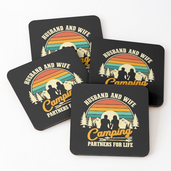 Item preview, Husband And Wife Camping Partners American Flag Camper Art designed and sold by BendyBeasts.