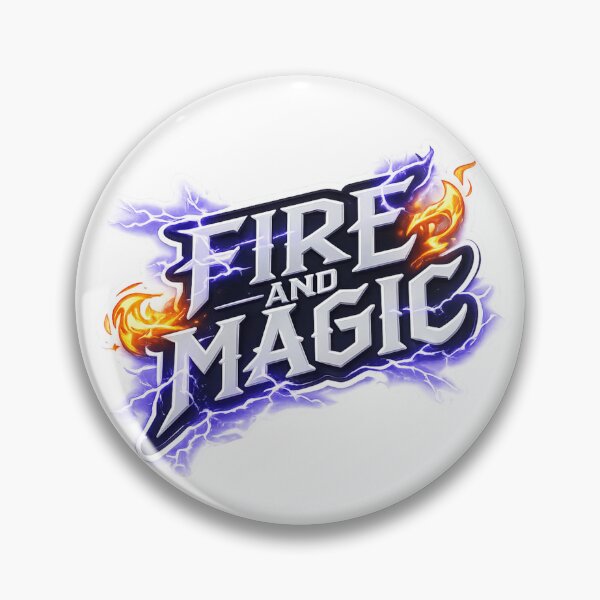 Item preview, Fire and electric magic – Fantastic logo with flames, lightning and arcane power designed and sold by FusiTink.