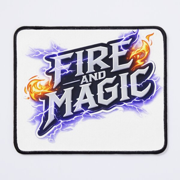 Item preview, Fire and electric magic – Fantastic logo with flames, lightning and arcane power designed and sold by FusiTink.