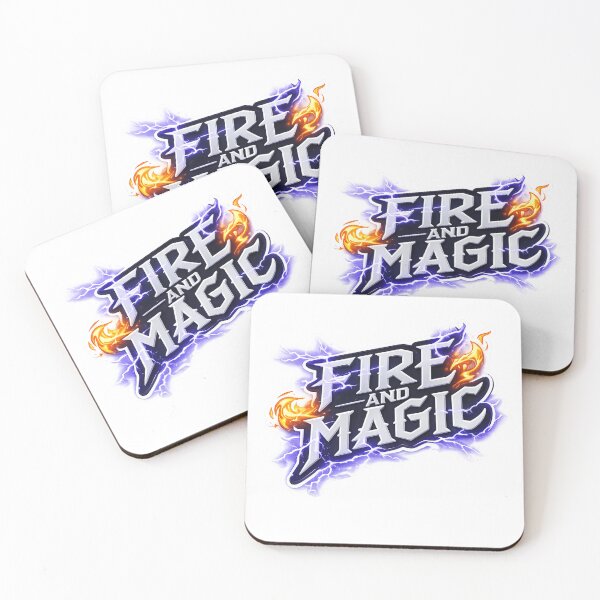 Item preview, Fire and electric magic – Fantastic logo with flames, lightning and arcane power designed and sold by FusiTink.