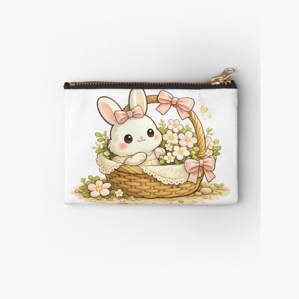 Item preview, Luna's Flower Basket | Cute Bunny Spring Flowers Sticker designed and sold by Maystro-design.