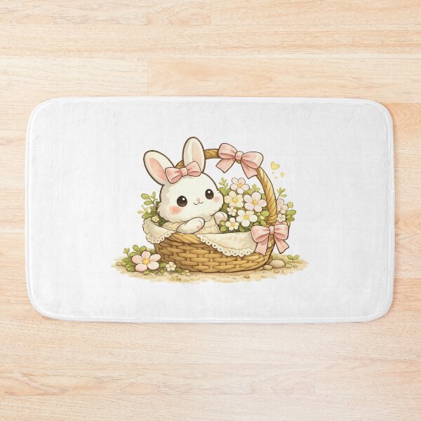 Item preview, Luna's Flower Basket | Cute Bunny Spring Flowers Sticker designed and sold by Maystro-design.