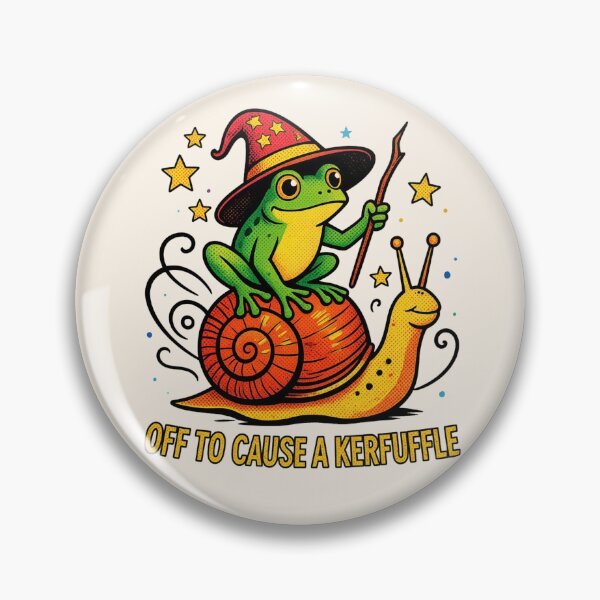 Item preview, Funny Wizard Frog Riding A Snail - Off To Cause A Kerfuffle designed and sold by legendaryskins.