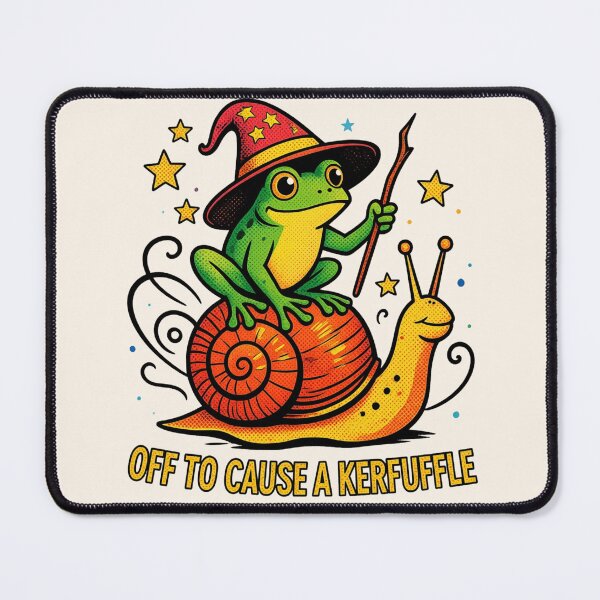 Item preview, Funny Wizard Frog Riding A Snail - Off To Cause A Kerfuffle designed and sold by legendaryskins.