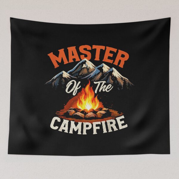 Item preview, Master Of The Campfire - Retro Tent Camping Art designed and sold by BendyBeasts.