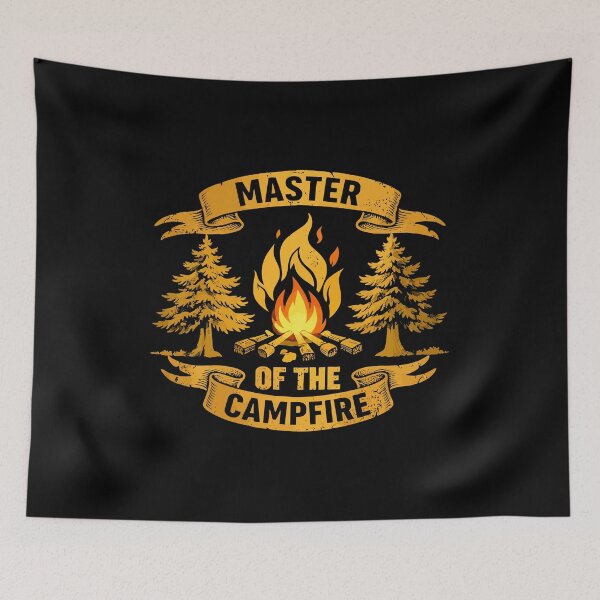 Item preview, Master Of The Campfire - Retro Tent Camping Art designed and sold by BendyBeasts.