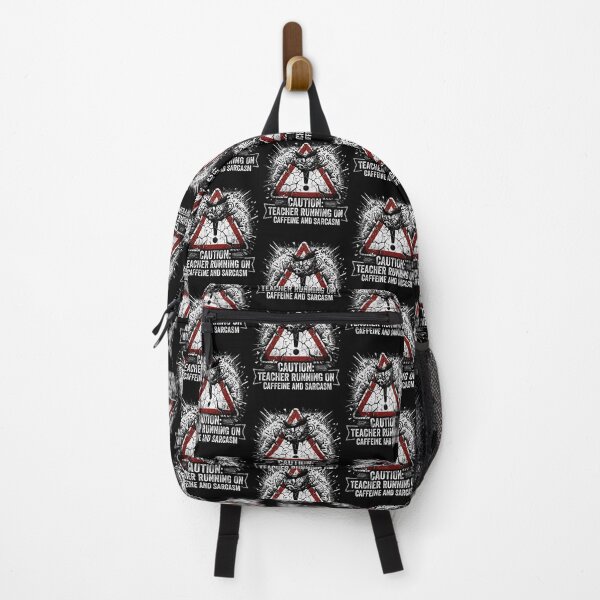 Item preview, Dark Academia Grunge Caution Teacher Running on Caffeine and Sarcasm Funny Educator Art designed and sold by thoughtswear.