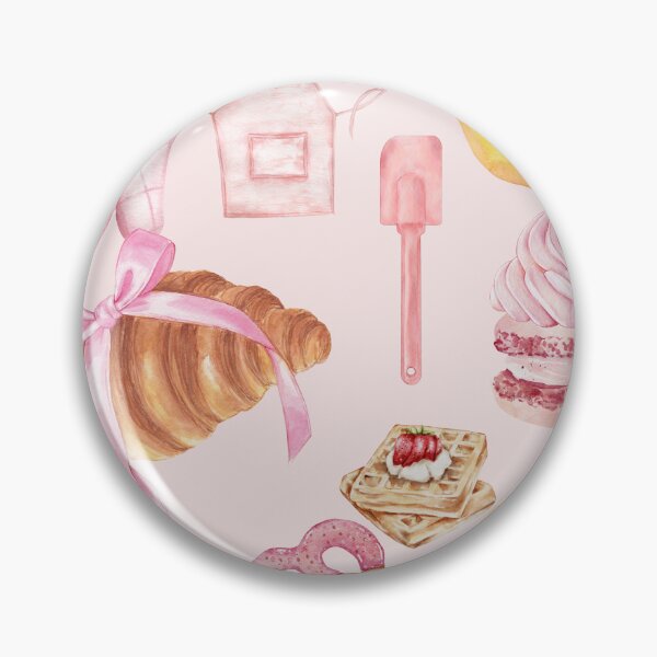 Item preview, Coquette Baking Watercolor Clipart | Pink Bakery Aesthetic | Croissant, Macaron & Cinnamon Roll Illustration designed and sold by NOUURRRR.
