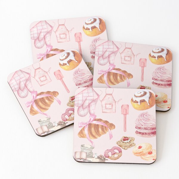 Item preview, Coquette Baking Watercolor Clipart | Pink Bakery Aesthetic | Croissant, Macaron & Cinnamon Roll Illustration designed and sold by NOUURRRR.