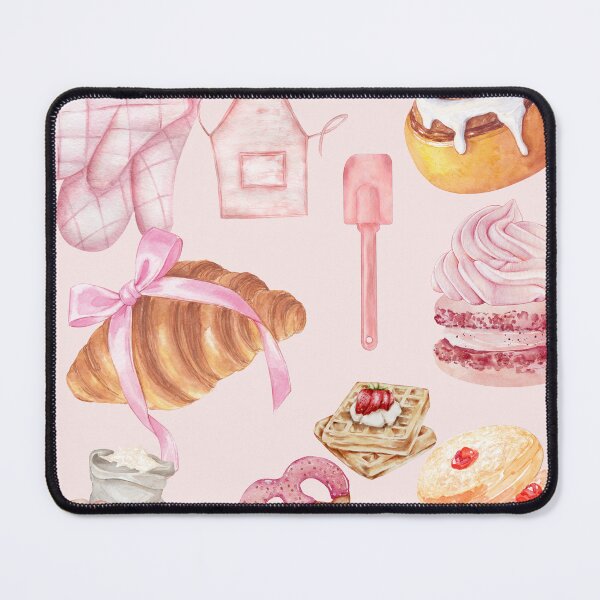 Item preview, Coquette Baking Watercolor Clipart | Pink Bakery Aesthetic | Croissant, Macaron & Cinnamon Roll Illustration designed and sold by NOUURRRR.