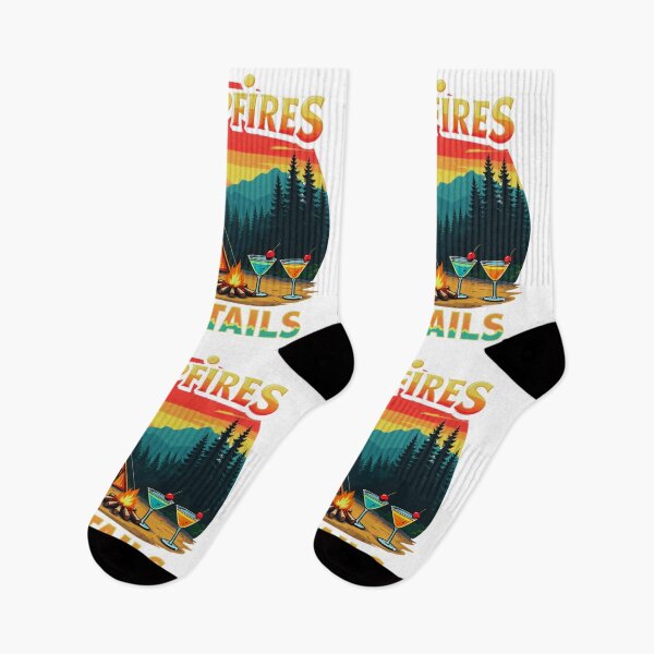 Item preview, Campfires and Cocktails – Vibrant Camping Adventure Design designed and sold by GabeMountainArt.