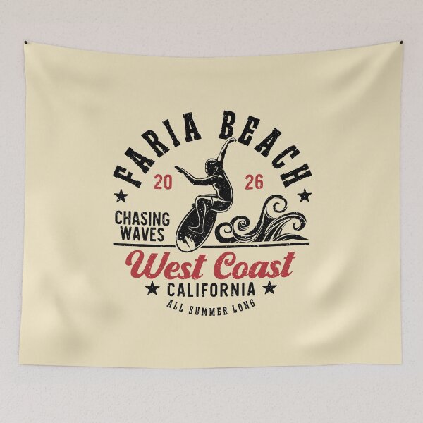 Item preview, Surf Faria Beach Chasing Waves Surfing Ventura County California designed and sold by eclecTEEq.