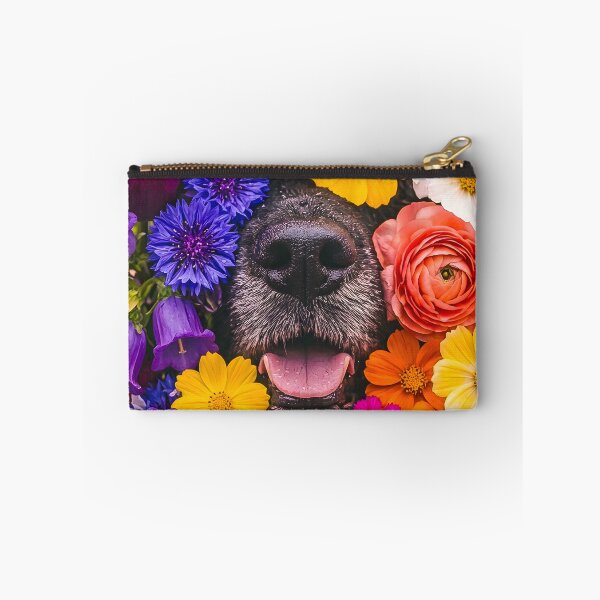 Item preview, Happy dog in a colorful sea of flowers designed and sold by Fotografin1981.