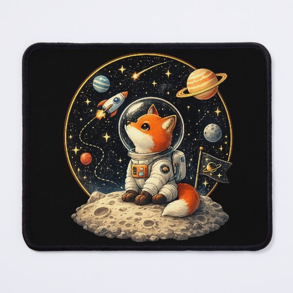 Item preview, Cute Space Fox Astronaut Moon Adventure Retro Galaxy Design designed and sold by best-2025.