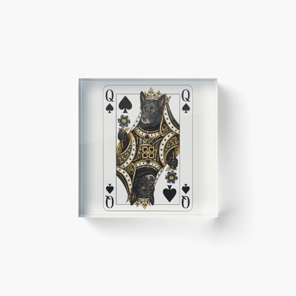 Item preview, Queen of Spades German Shepherd - Belgian Malinois | Royal Playing Card Fantasy Art designed and sold by bambooks.tabooks.
