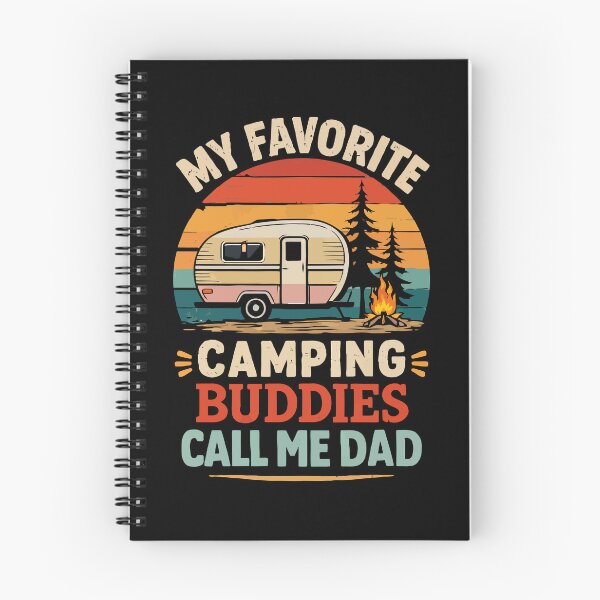 Item preview,  My Favorite Camping Buddies Call Me Dad - Retro Camper Art designed and sold by BendyBeasts.