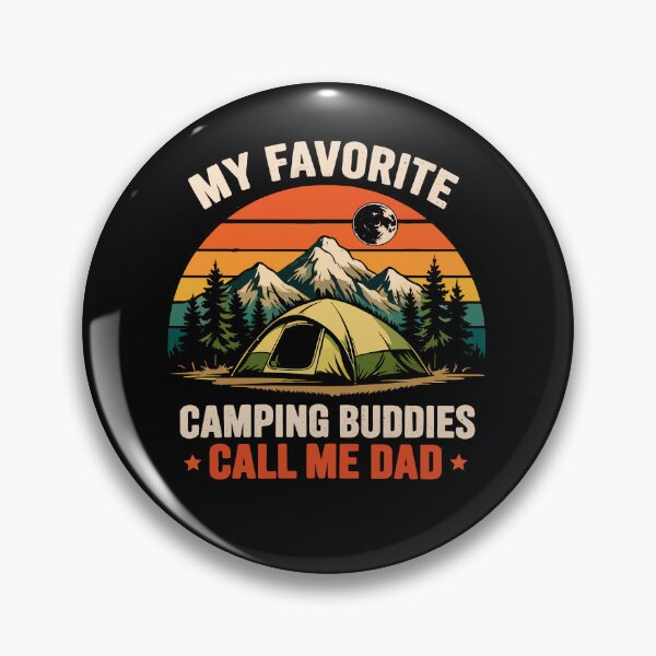 Item preview, My Favorite Camping Buddies Call Me Dad - Retro Camper Art designed and sold by BendyBeasts.