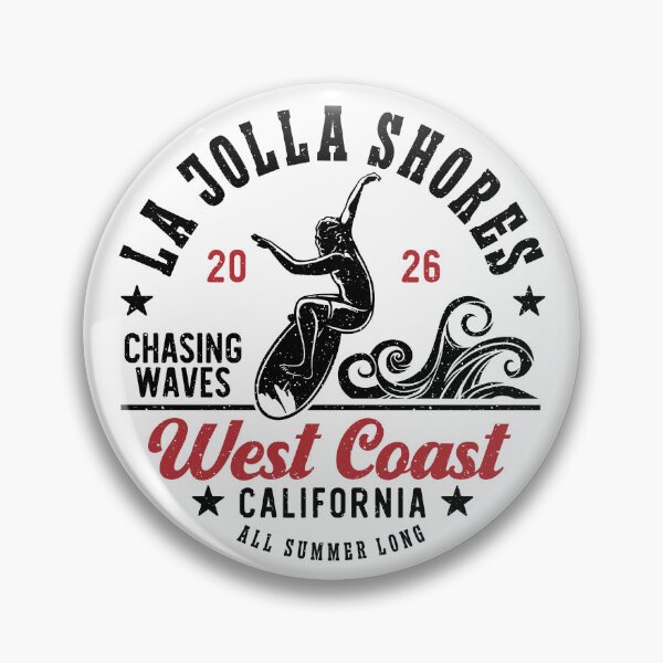 Item preview, Surf La Jolla Shores Chasing Waves Surfing California designed and sold by eclecTEEq.