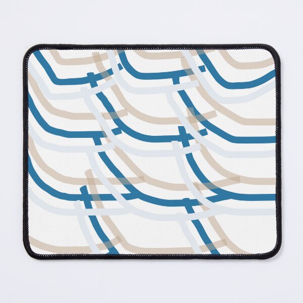 Item preview, The Entangled - Blue and Tan Minimalist Graphic Art designed and sold by artdocaj.
