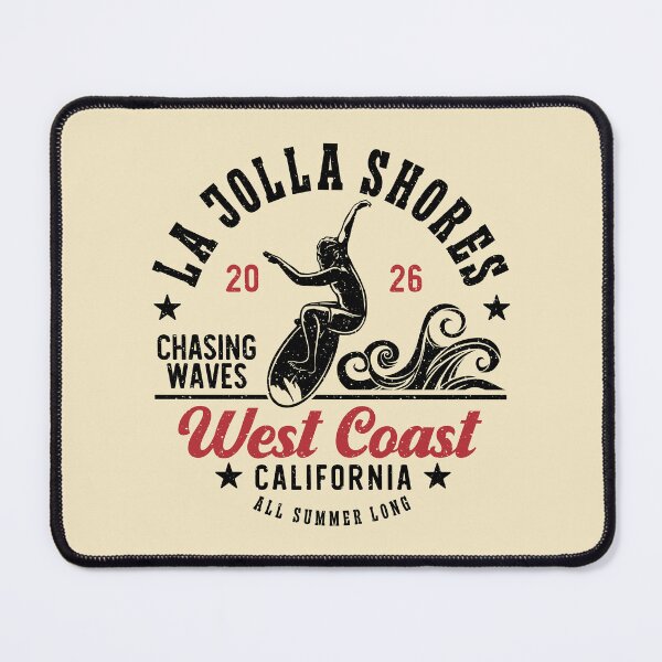 Item preview, Surf La Jolla Shores Chasing Waves Surfing California designed and sold by eclecTEEq.